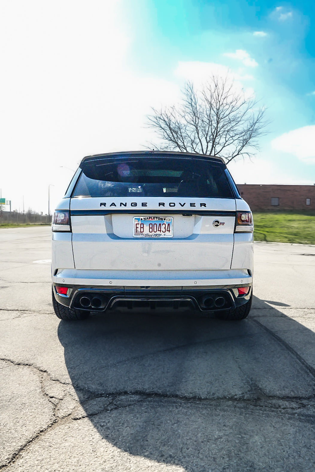 Rear profile of SVR with gloss black wheels