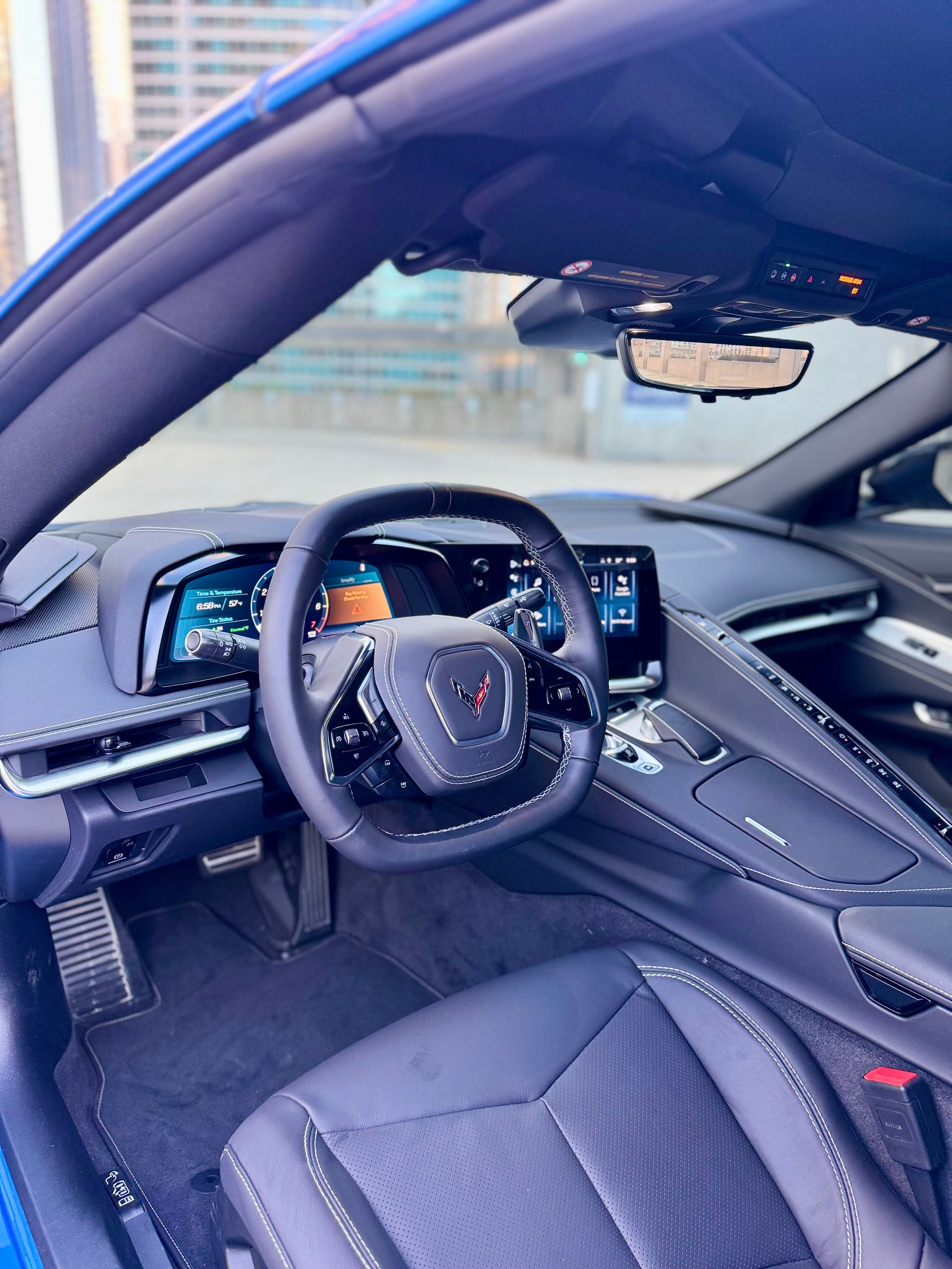 C8 Corvette interior driver cockpit – exotic car experience