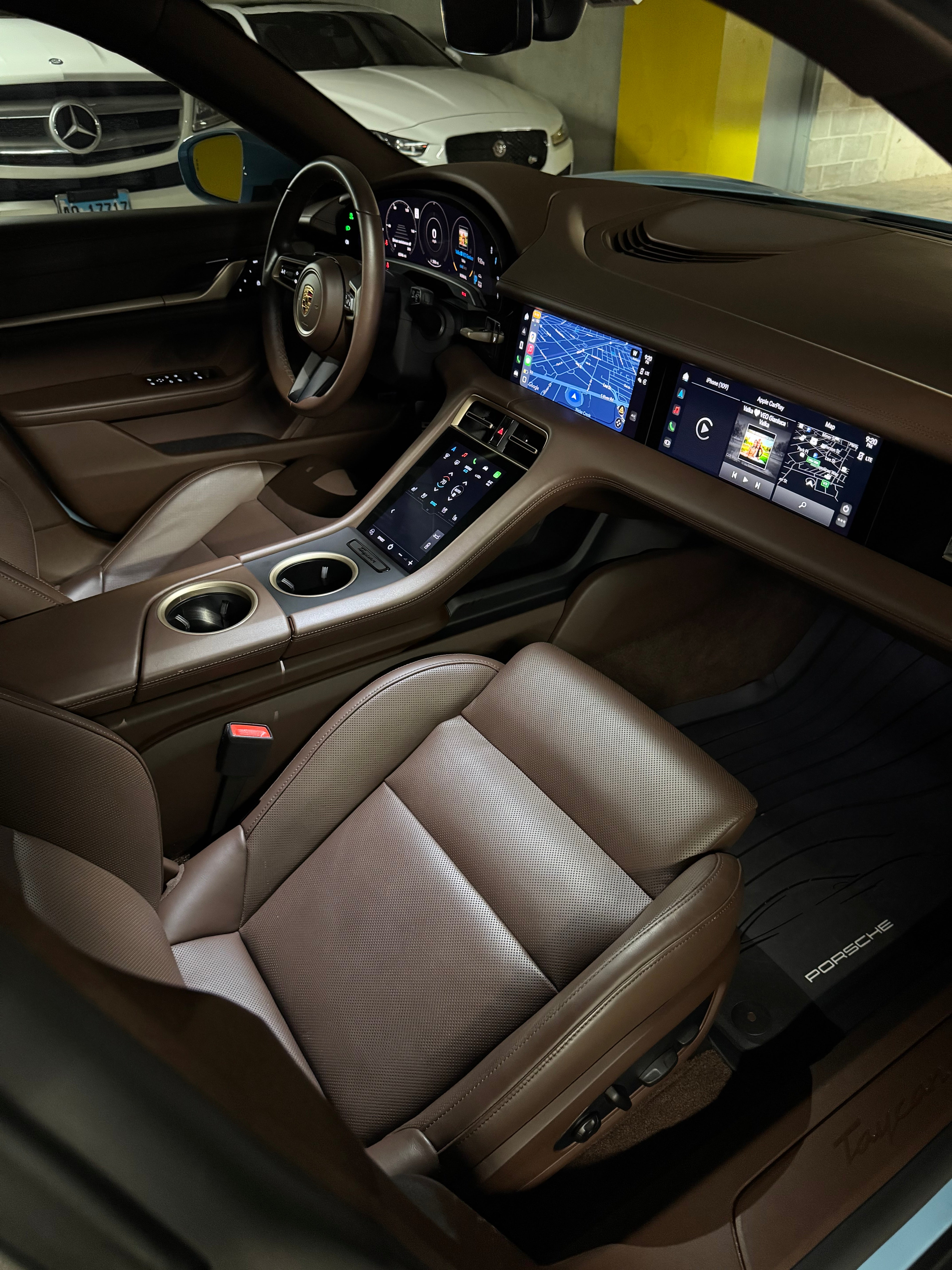 Porsche Taycan interior – touchscreen cockpit and premium electric cabin