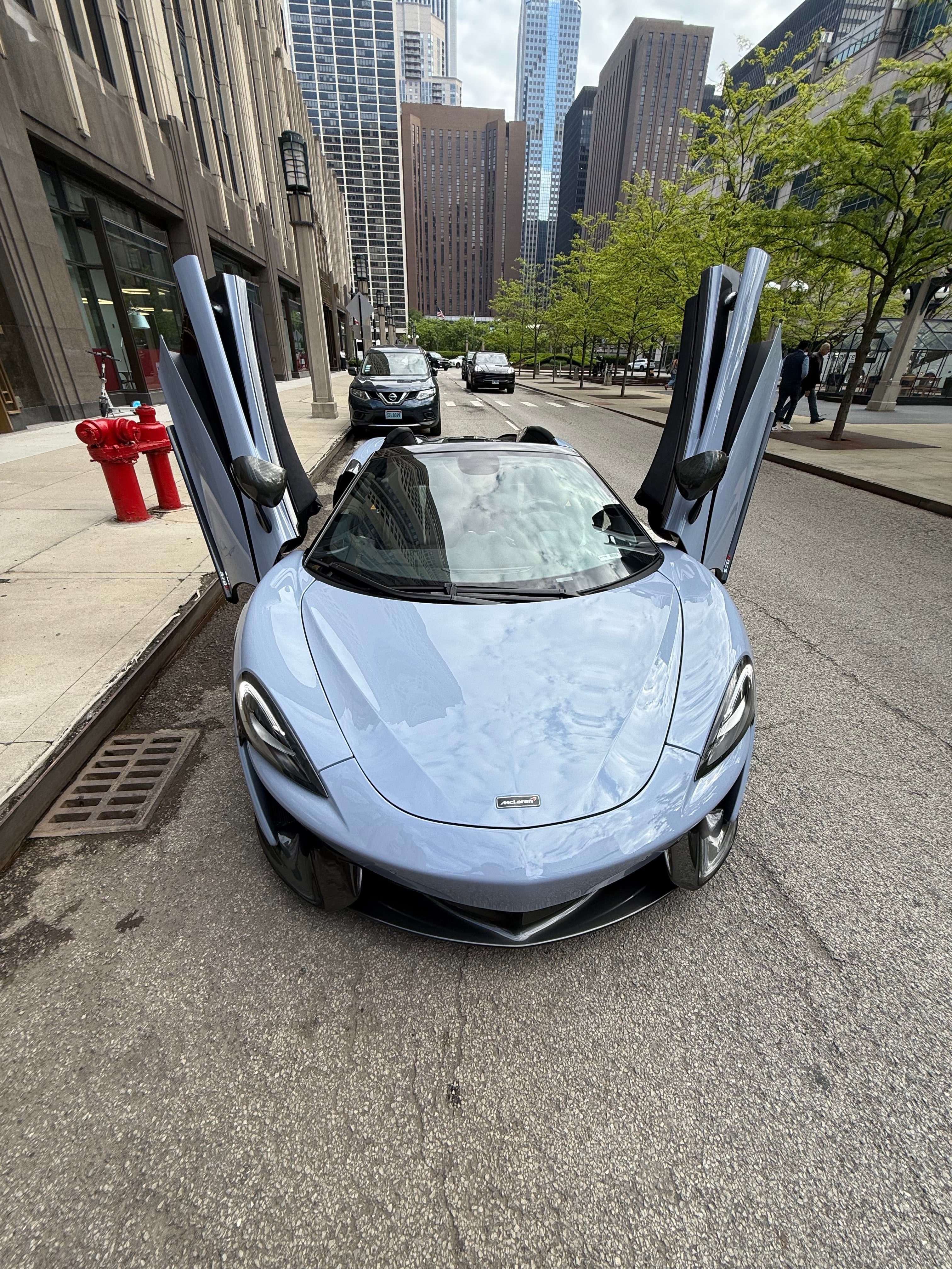 McLaren 570S front profile – supercar rental in Chicago 562 HP
