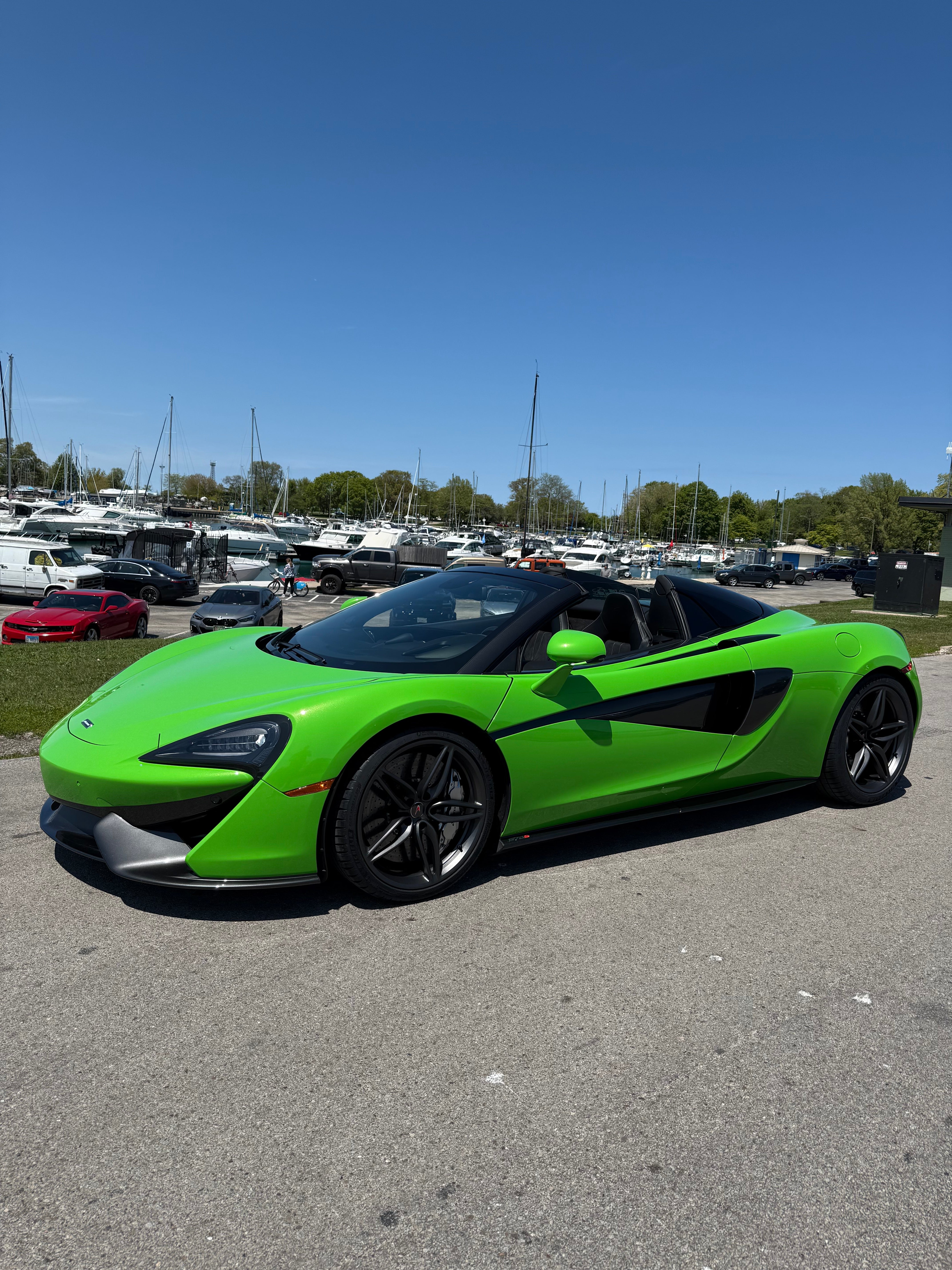McLaren 570S dihedral door open – exotic car rental